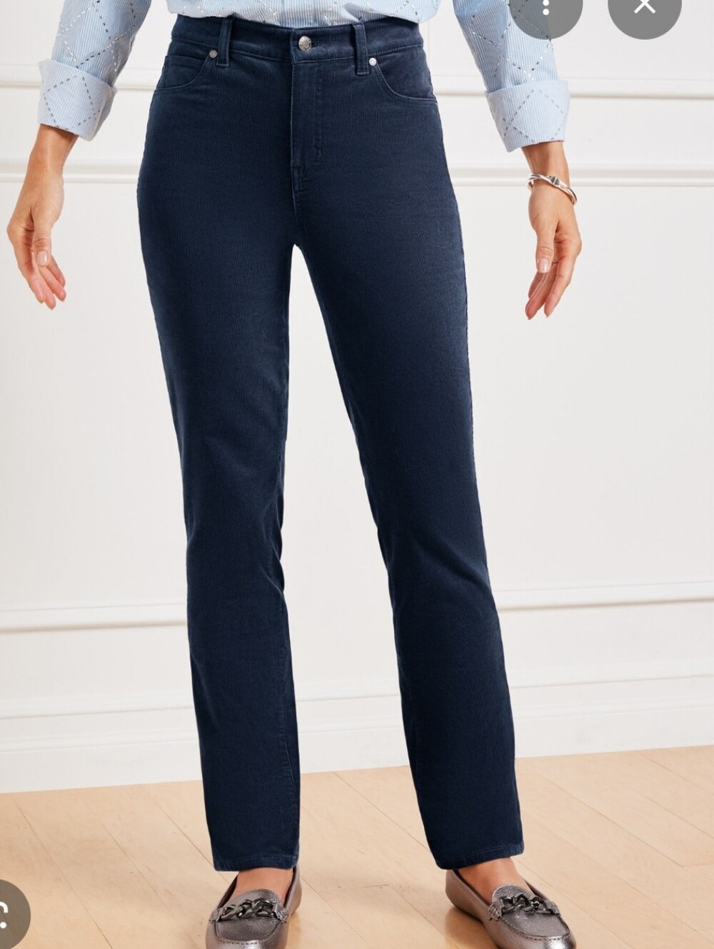 Talbots Blue High Rise Corduroy Pants